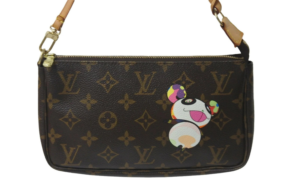 Louis Vuitton Murakami Accessoires Panda Pochette Handbag Takashi Monogram Brown